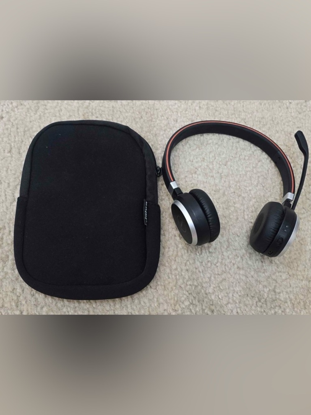 Jabra Evolve 65 MS Wireless Stereo Headset with USB Adapter and Charging Cord